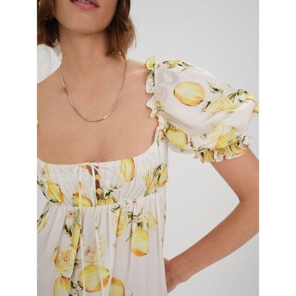 NWT For Love And Lemons Serafina Mini Dress Size Large - Picture 4 of 13